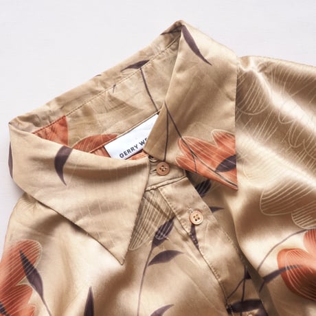 90s floral satin blouse