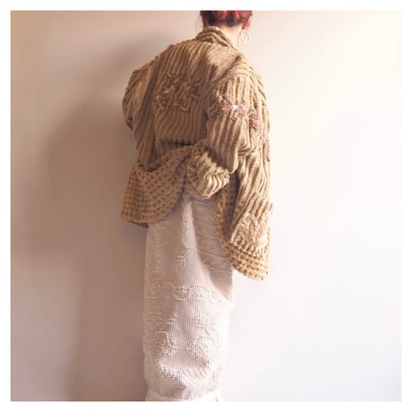 "Sandy Starkman" floral chenille art jacket