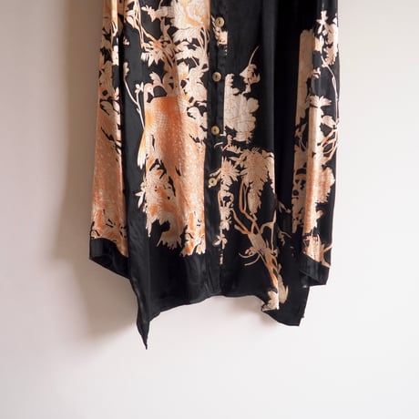 "Citron Santa Monica" semi sheer peacock blouse