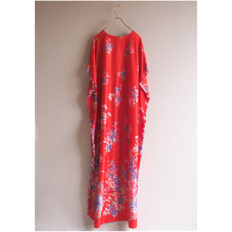 70s "Sears" floral kaftan dress