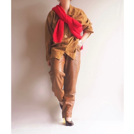 vintage red mohair cropped cardigan