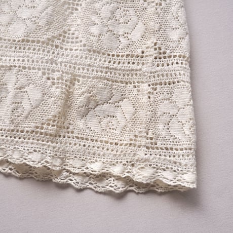 vintage floral crochet midi skirt