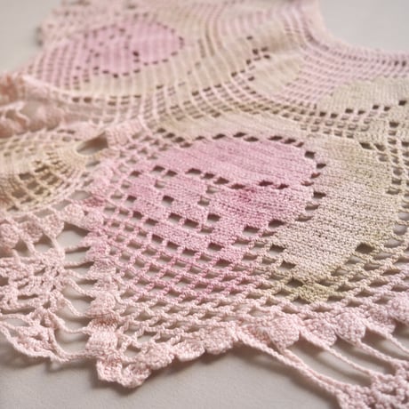 30s floral crochet cape collar