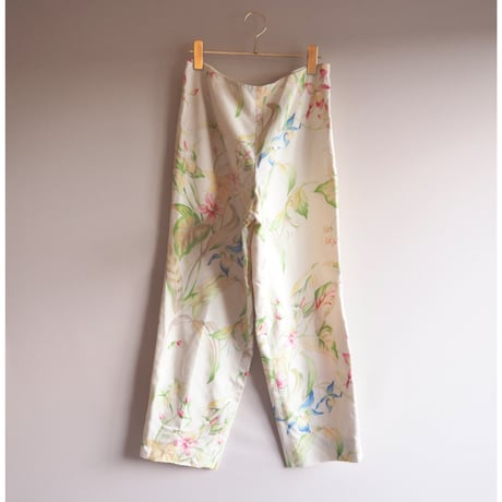 ”Talbot" floral silk × cotton pants