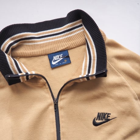 80s "NIKE" beige × black track jacket