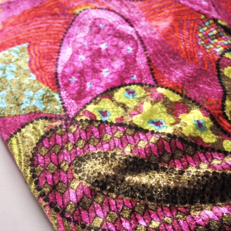 70s velvet psychedelic maxi skirt