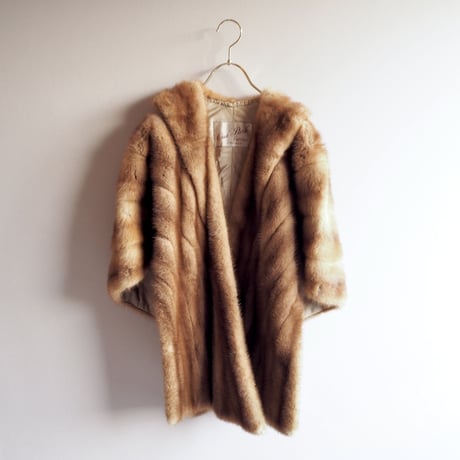 60s "Oak Park Furriers" mink fur cape