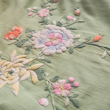 30〜40s floral embroidered robe