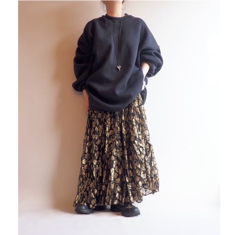 90s "Tultex" black oversized plain sweat