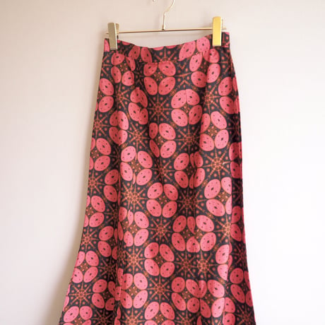 vintage african batik maxi skirt