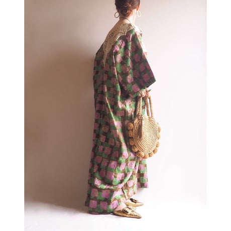 vintage embroidered kaftan dress