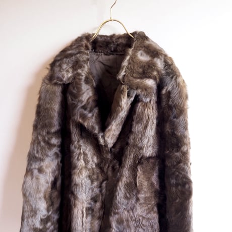 vintage brown lamb fur jacket
