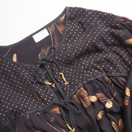 vintage made in India cotton abstract maxi dress