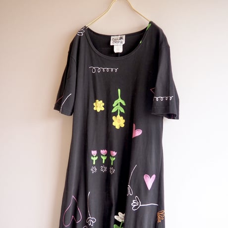"Copa Cabana" graffiti print s/s maxi dress