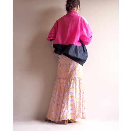 vintage embroidered maxi skirt
