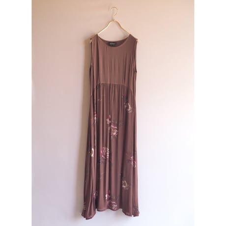 90s floral sleeveless maxi dress