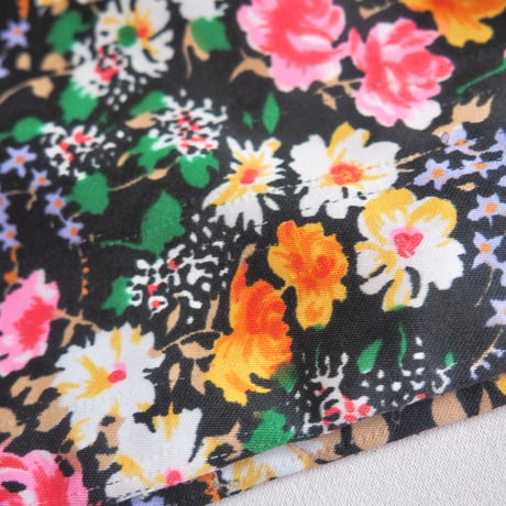 70〜80s "atkins" floral bowtie maxi dress