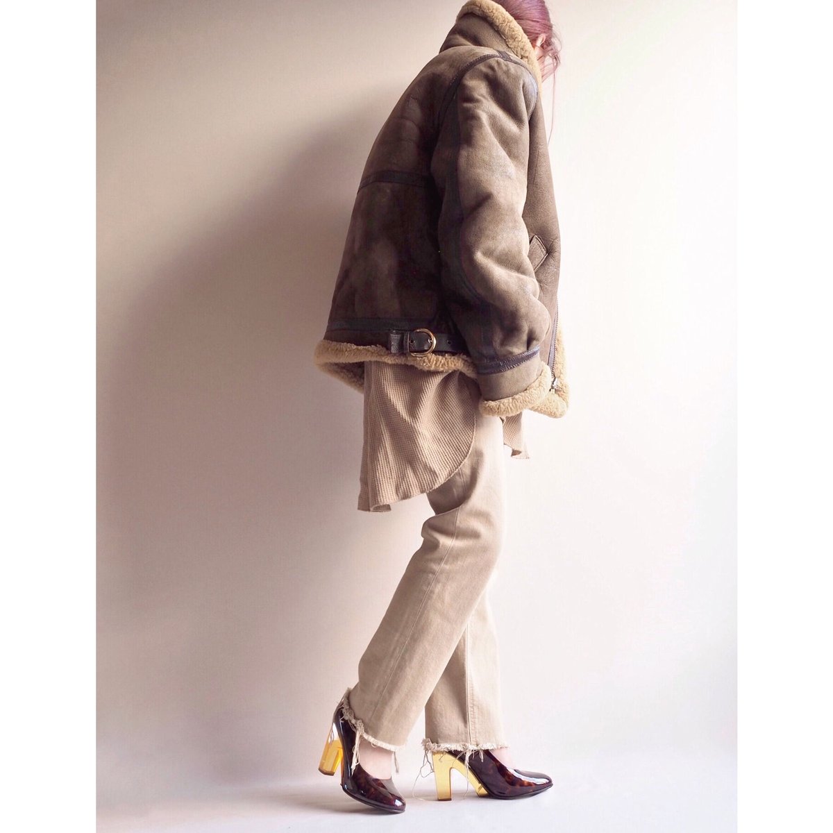 せ*や様 schott real mouton B-3 flight jacke WWII Leather Bomber Jacket - Schott NYC