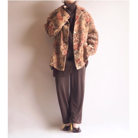 "Sag Harbor" floral tapestry jacket