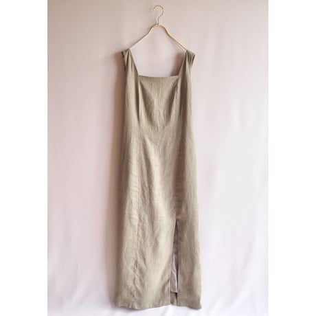 vintage linen back design maxi dress