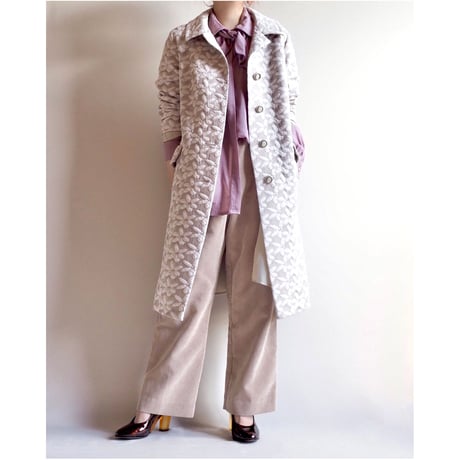 60s double knit floral coat