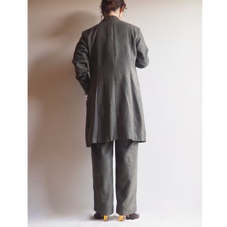 "CLIO petites" faux suede jacket & pants set