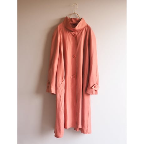 80〜90s "C&A" stand collar silk coat