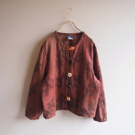 made in Nepal dragon design cropped jacket