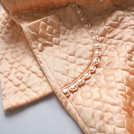 60〜70s peach quilted robe
