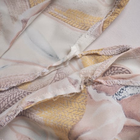 vintage abstract floral print oversized blouse
