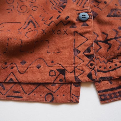 "CHICO'S" abstract faux suède jacket