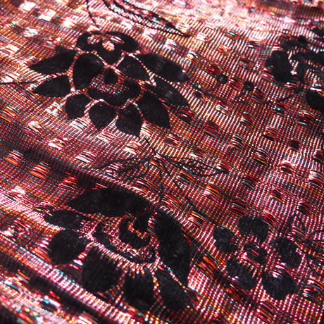 vintage metallic floral skirt