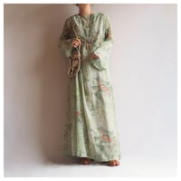 60s〜 floral sheer maxi dress