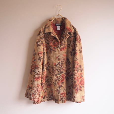 "Sag Harbor" floral tapestry jacket