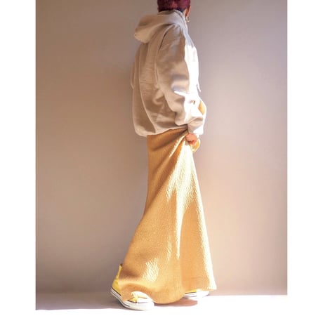 70s "Nelly De Grab" texture metallic maxi skirt