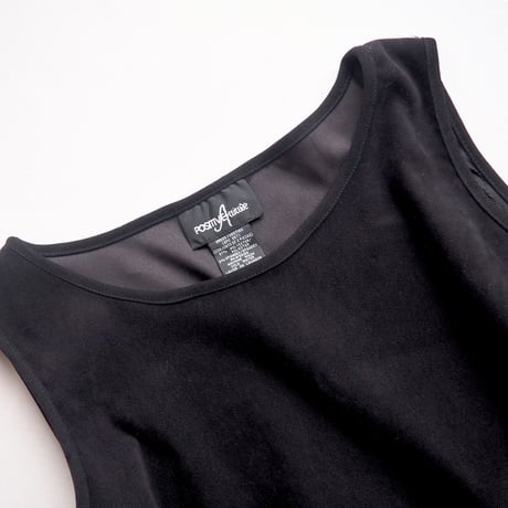 Black faux suede sleeveless maxi dress