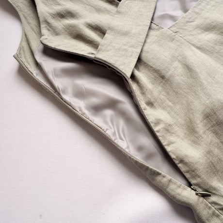 vintage linen back design maxi dress