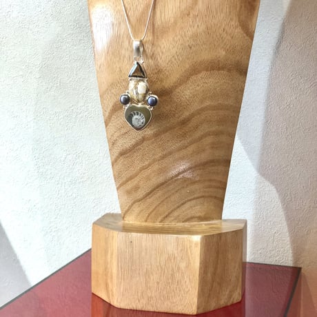 vintage multi stone design silver925 necklace