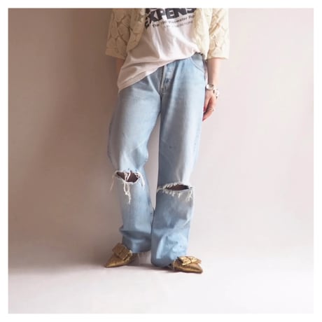 90s made in USA Levi's 501 damage denim pants