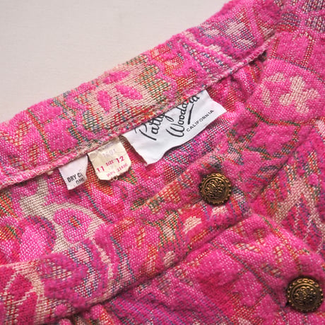 60〜70s "Patty Woodard california" tapestry maxi skirt