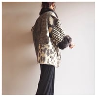 vintage woven abstract poncho coat