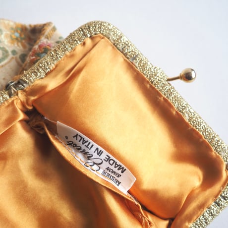 50s〜 made in Italy floral tapestry bag