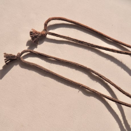 40〜50s wood beads× lucite drawstring woven bag