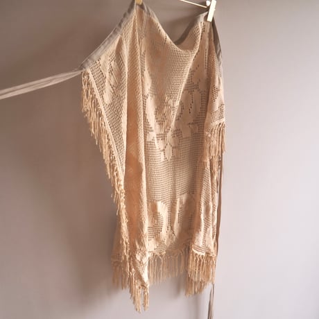 original remake lace fringe wrap skirt