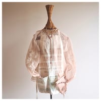 vintage embroidered sheer blouse