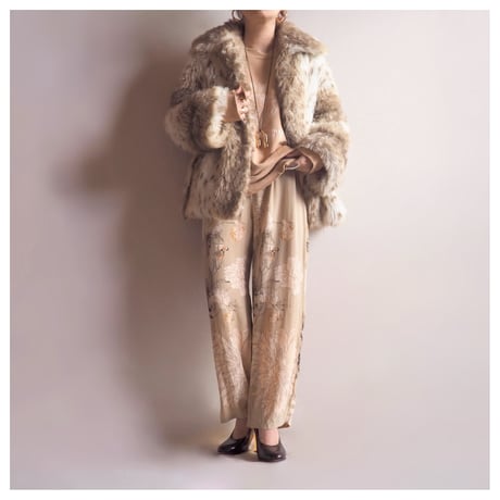 70s "Furrage Tissavel" faux fur coat