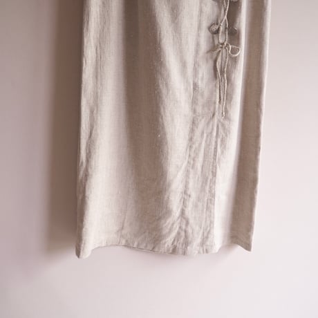 "LANDHAUS" linen design folk maxi skirt