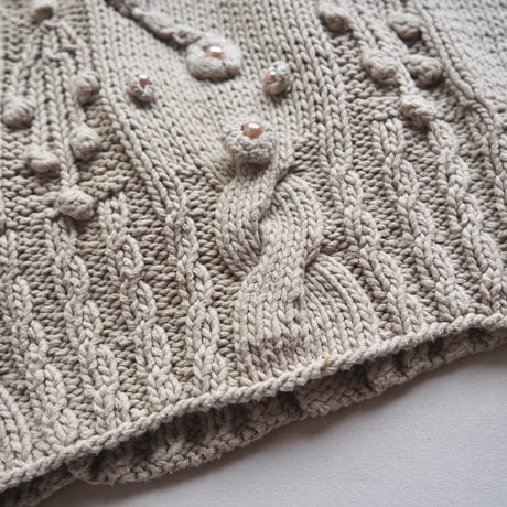 vintage popcorn oversized design sweater