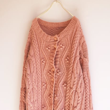 vintage popcorn oversized cardigan