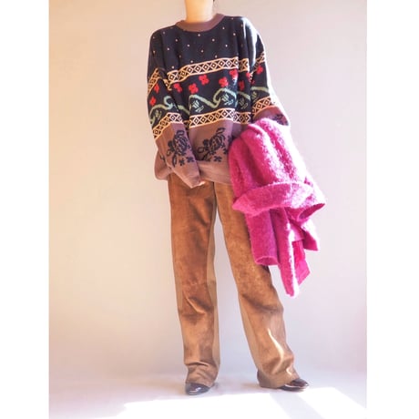 vintage floral pattern sweater